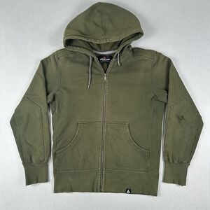 American Giant Hoodie Men's Medium Green Full Zip Heavyweight Workwear
